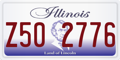 IL license plate Z502776
