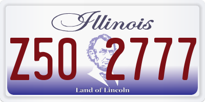 IL license plate Z502777