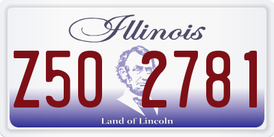 IL license plate Z502781