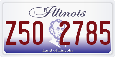 IL license plate Z502785