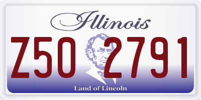 IL license plate Z502791