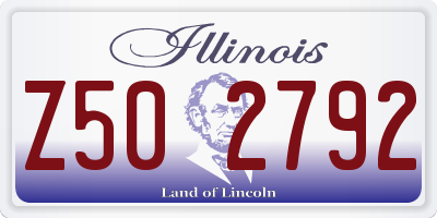 IL license plate Z502792