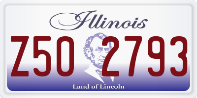 IL license plate Z502793