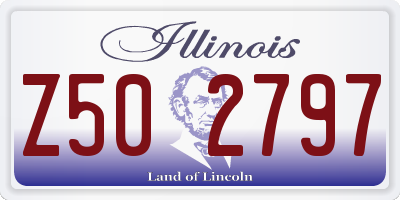 IL license plate Z502797