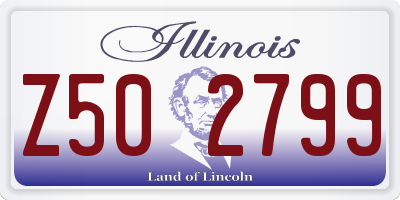 IL license plate Z502799