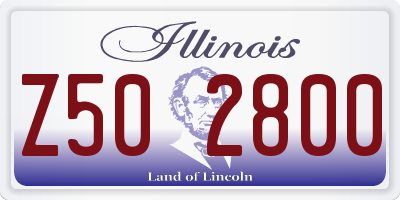 IL license plate Z502800
