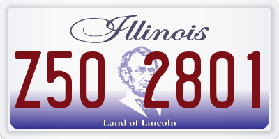 IL license plate Z502801