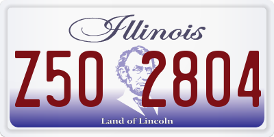 IL license plate Z502804