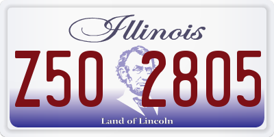 IL license plate Z502805