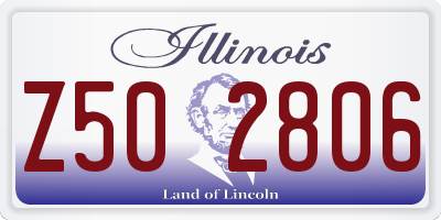 IL license plate Z502806