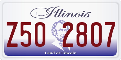 IL license plate Z502807