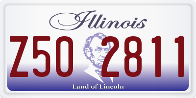 IL license plate Z502811