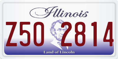 IL license plate Z502814