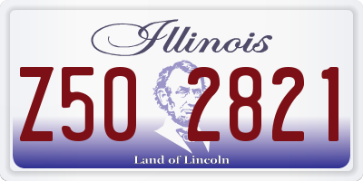 IL license plate Z502821