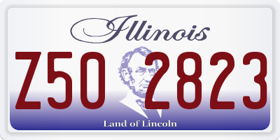 IL license plate Z502823