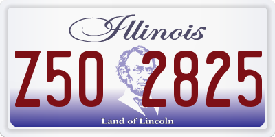 IL license plate Z502825