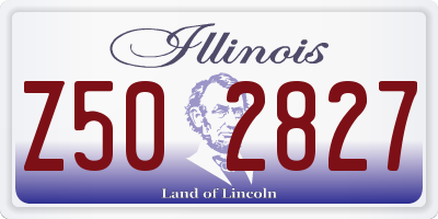 IL license plate Z502827