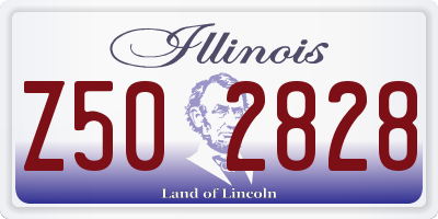 IL license plate Z502828