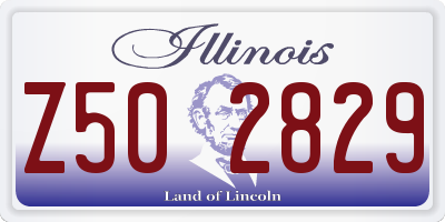 IL license plate Z502829