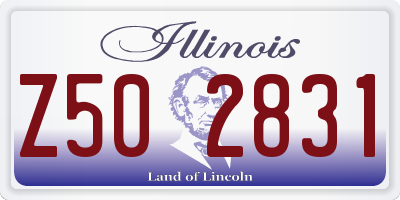 IL license plate Z502831