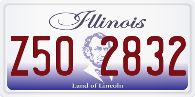 IL license plate Z502832