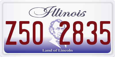 IL license plate Z502835