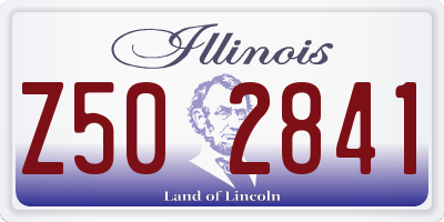 IL license plate Z502841