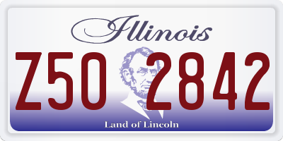 IL license plate Z502842
