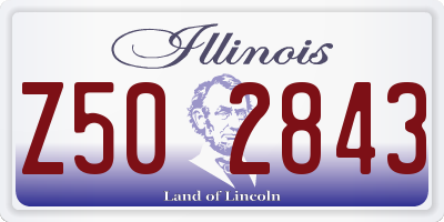 IL license plate Z502843