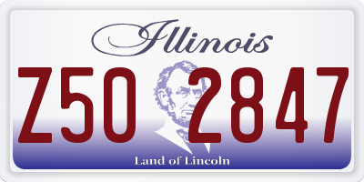 IL license plate Z502847