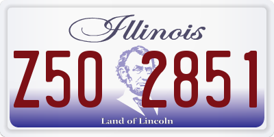 IL license plate Z502851