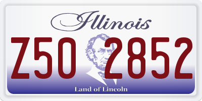 IL license plate Z502852