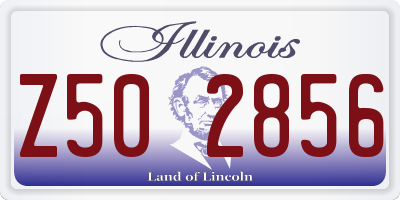 IL license plate Z502856