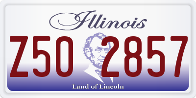 IL license plate Z502857