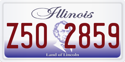 IL license plate Z502859