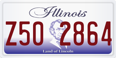 IL license plate Z502864