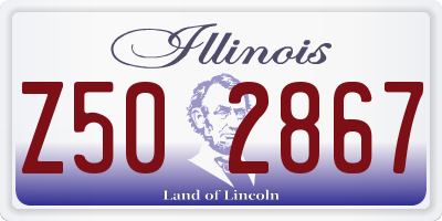 IL license plate Z502867