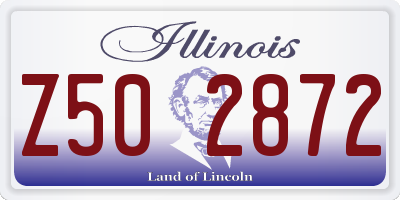 IL license plate Z502872