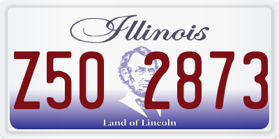 IL license plate Z502873
