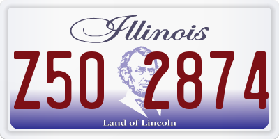 IL license plate Z502874