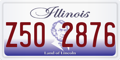 IL license plate Z502876