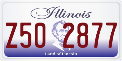 IL license plate Z502877