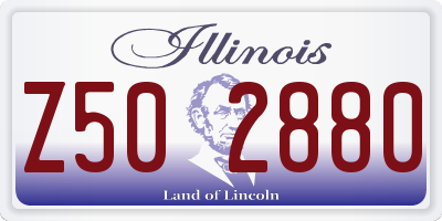 IL license plate Z502880