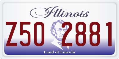 IL license plate Z502881