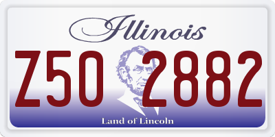 IL license plate Z502882