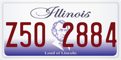 IL license plate Z502884