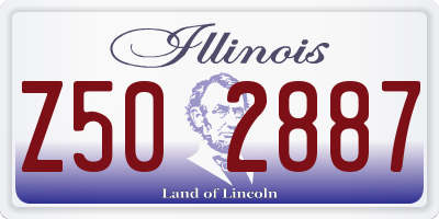 IL license plate Z502887