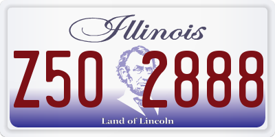 IL license plate Z502888