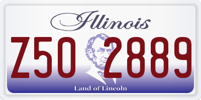 IL license plate Z502889