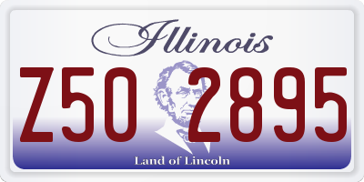 IL license plate Z502895
